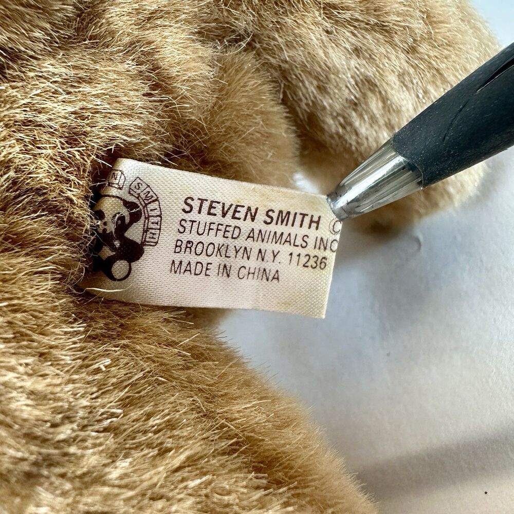 Steven Smith Vintage Brown Teddy Bear with Bow Tie Stuffed Animal Gift - Picture 6 of 11
